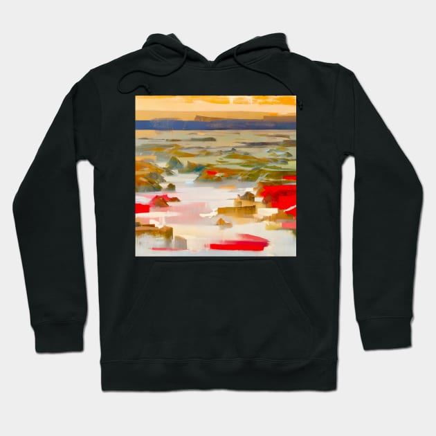 Rocky Seashore at Sunset Hoodie by DANAROPER